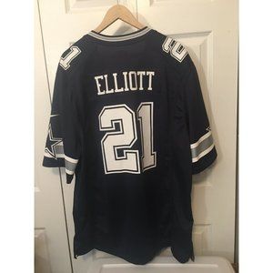 Dallas Cowboys Ezekiel Elliott 21‎ Men’s XL Nike Navy On Field Authentic Jersey